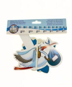 Girlande "Klapperstorch" blau