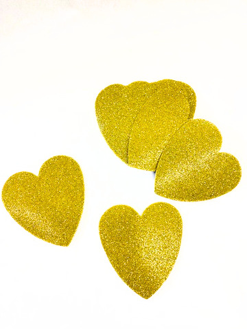 Dekoherzen goldf. Glitzer