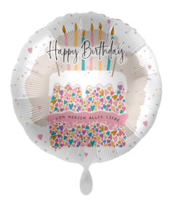 Folienballon "Happy Birthday" von Herzen alles Liebe