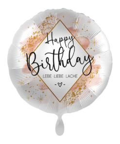 Folienballon "Happy Birthday" Lebe Liebe Lache