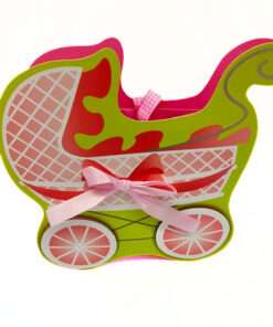 Geschenktasche "Kinderwagen" rosa