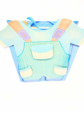 Geschenktasche "Strampler" hellblau