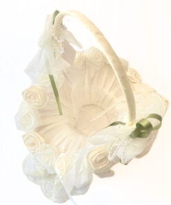Alternative view of Körbchen für Blumenkind, aufwendig mit Rosen , creme/weiß