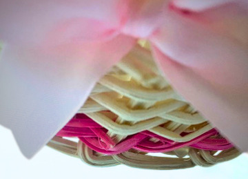 Körbchen für Blumenkind, aufwendig mit Rosen, creme/weiß – Bild 3