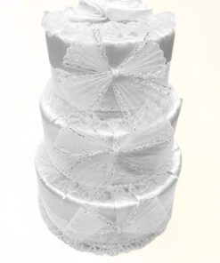 Geschenkverpackung "Torte, dreistöckig", weiß