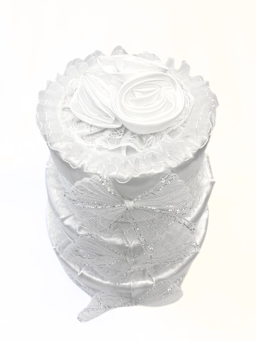 Geschenkverpackung "Torte, dreistöckig", weiß – Bild 2