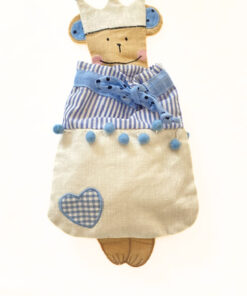 Leinen Säckchen zum Aufhängen, blau