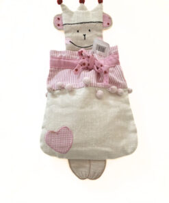 Leinen Säckchen zum Aufhängen, rosa