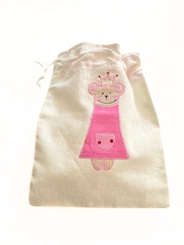 Leinen "Geschenke oder Aufbewahrungsbeutel", rosa