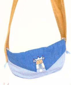 Stofftasche Tier mit Krone, blau