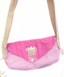 Stofftasche Tier mit Krone, rosa