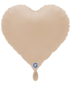 Folienballon Herz - Soft Matte Cappuccino