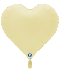 Folienballon Herz - Soft Matte French Butter