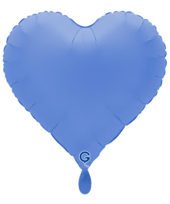 Folienballon Herz - Soft Matte Lotus Blue