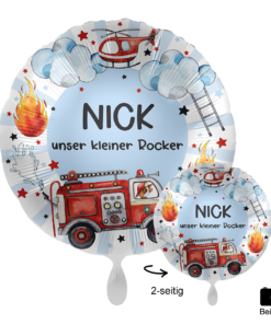 Alternative view of Folienballon "Feuerwehr", ca. 70 cm, mit Wunschtext