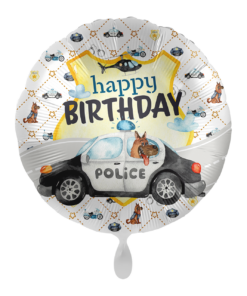 Folienballon Police Happy Birthday