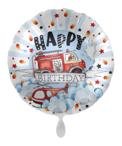 Folienballon "Feuerwehr" Happy Birthday, ca. 70 cm