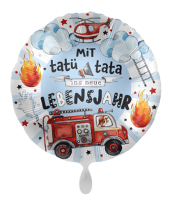 Folienballon "Feuerwehr" mit tatü tata ins neue Lebensjahr