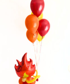 Set Ballonstrauß und Flamme auf Latexballonsockel