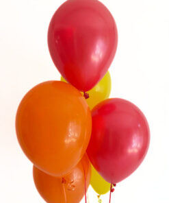 Latexballonstrauß, gelb, rot, orange