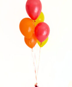 Alternative view of Latexballonstrauß, gelb, rot, orange