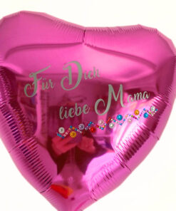 Folienballon Herz Stabballon "Für Dich liebe Mama"