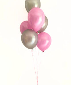 Alternative view of Latexballonstrauß, rosa / silber