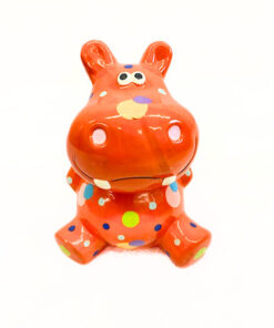 Spardose "Nilpferd", orange