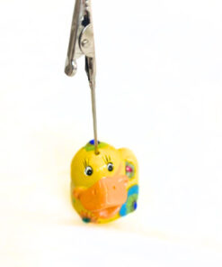 Alternative view of Kartenhalter "Ente", gelb mit Glitzersteinchen