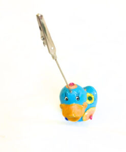 Alternative view of Kartenhalter "Ente", blau  mit Glitzersteinchen