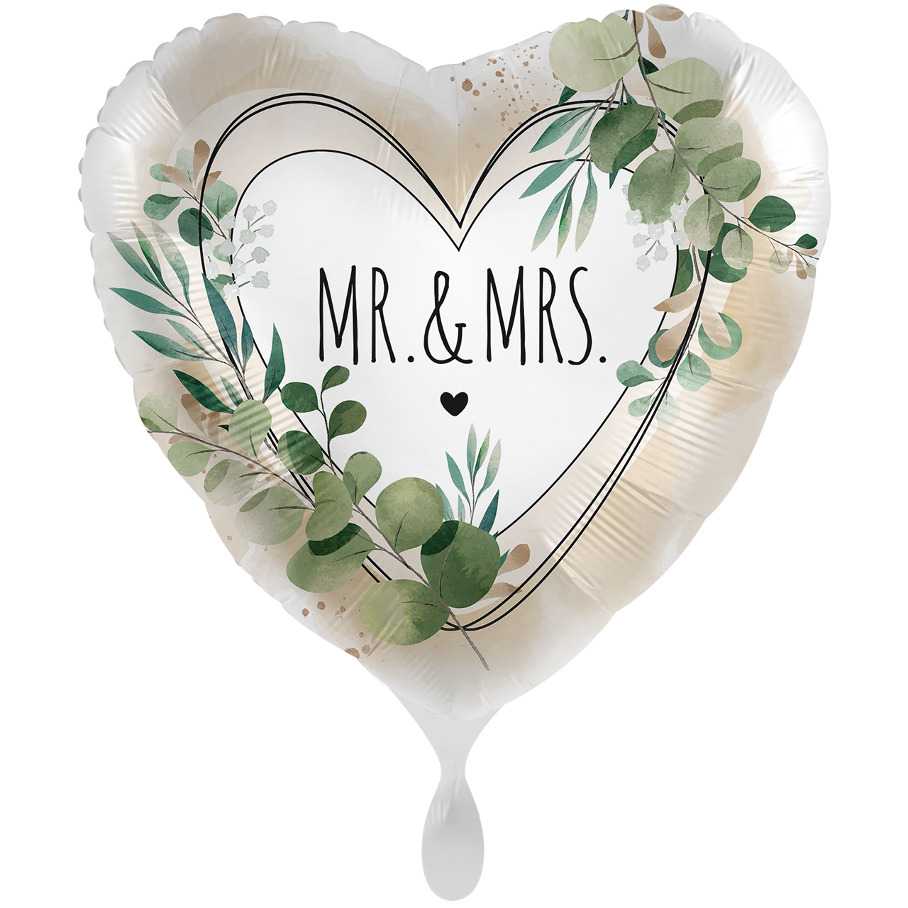 Folienballonherz "MR. & MRS."