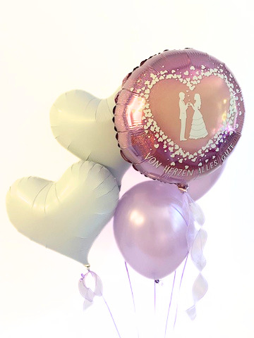 Ballonstrauß Hochzeit "VON HERZEN ALLES GUTE" – Bild 2
