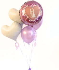 Ballonstrauß Hochzeit "VON HERZEN ALLES GUTE"