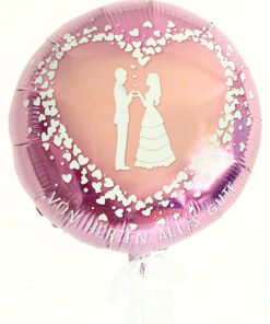 Folienballon Hochzeit "VON HERZEN ALLES GUTE"