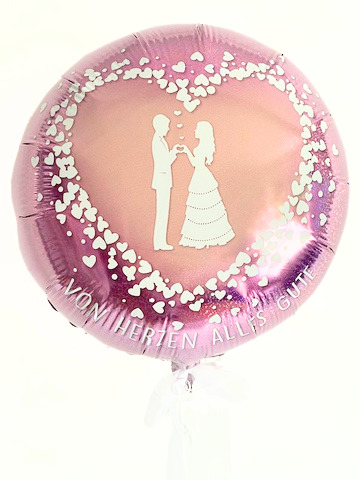 Folienballon Hochzeit "VON HERZEN ALLES GUTE"