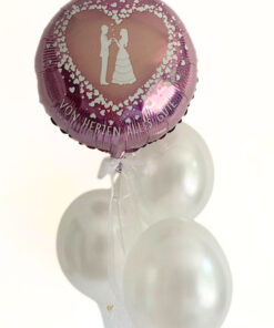 Ballonstrauß Hochzeit "VON HERZEN ALLES GUTE"