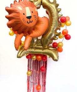 Folienballon "Löwe/Reifen" auf Dekoständer