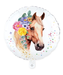 Folienballon "Pferd mit Blumen"