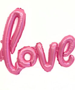 Folienballon "Love" in rosa , für Luftfüllung