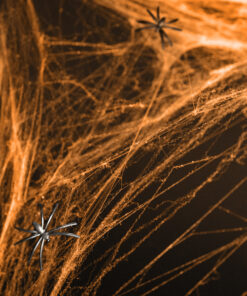 Halloween Watte für  " Spinnennetz", orange, 60g